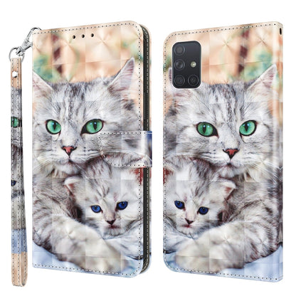 3D Painted Leather Phone Case, For Samsung Galaxy A03s 166mm, For Samsung Galaxy A10e / A20e, For Samsung Galaxy A12 5G, For Samsung Galaxy A21s, For Samsung Galaxy A22 5G, For Samsung Galaxy A30s / A50s / A50