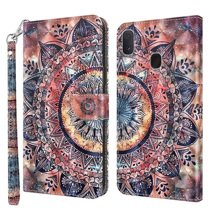 3D Painted Leather Phone Case, For Samsung Galaxy A03s 166mm, For Samsung Galaxy A10e / A20e, For Samsung Galaxy A12 5G, For Samsung Galaxy A21s, For Samsung Galaxy A22 5G, For Samsung Galaxy A30s / A50s / A50