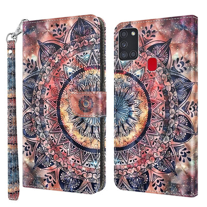 3D Painted Leather Phone Case, For Samsung Galaxy A03s 166mm, For Samsung Galaxy A10e / A20e, For Samsung Galaxy A12 5G, For Samsung Galaxy A21s, For Samsung Galaxy A22 5G, For Samsung Galaxy A30s / A50s / A50