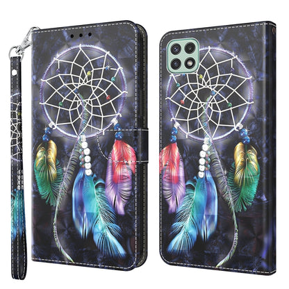 3D Painted Leather Phone Case, For Samsung Galaxy A03s 166mm, For Samsung Galaxy A10e / A20e, For Samsung Galaxy A12 5G, For Samsung Galaxy A21s, For Samsung Galaxy A22 5G, For Samsung Galaxy A30s / A50s / A50
