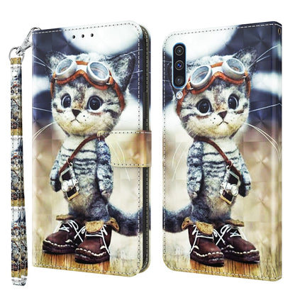 3D Painted Leather Phone Case, For Samsung Galaxy A03s 166mm, For Samsung Galaxy A10e / A20e, For Samsung Galaxy A12 5G, For Samsung Galaxy A21s, For Samsung Galaxy A22 5G, For Samsung Galaxy A30s / A50s / A50