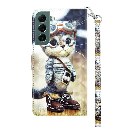 3D Painted Leather Phone Case, For Samsung Galaxy S22 5G, For Samsung Galaxy S22+ 5G, For Samsung Galaxy S22 Ultra 5G