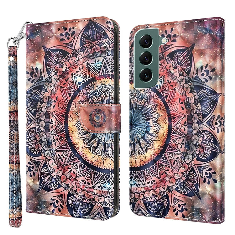 3D Painted Leather Phone Case, For Samsung Galaxy S22 5G, For Samsung Galaxy S22+ 5G, For Samsung Galaxy S22 Ultra 5G