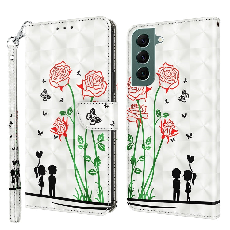 3D Painted Leather Phone Case, For Samsung Galaxy S22 5G, For Samsung Galaxy S22+ 5G, For Samsung Galaxy S22 Ultra 5G