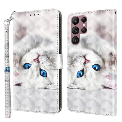 3D Painted Leather Phone Case, For Samsung Galaxy S22 5G, For Samsung Galaxy S22+ 5G, For Samsung Galaxy S22 Ultra 5G
