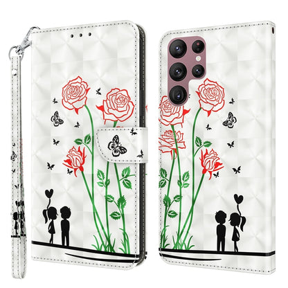 3D Painted Leather Phone Case, For Samsung Galaxy S22 5G, For Samsung Galaxy S22+ 5G, For Samsung Galaxy S22 Ultra 5G