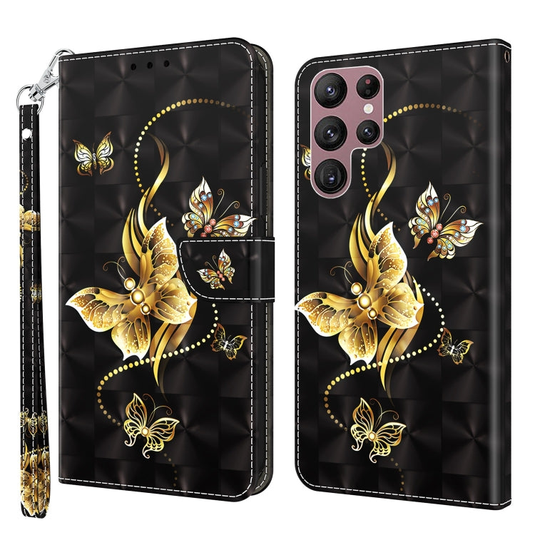 3D Painted Leather Phone Case, For Samsung Galaxy S22 5G, For Samsung Galaxy S22+ 5G, For Samsung Galaxy S22 Ultra 5G