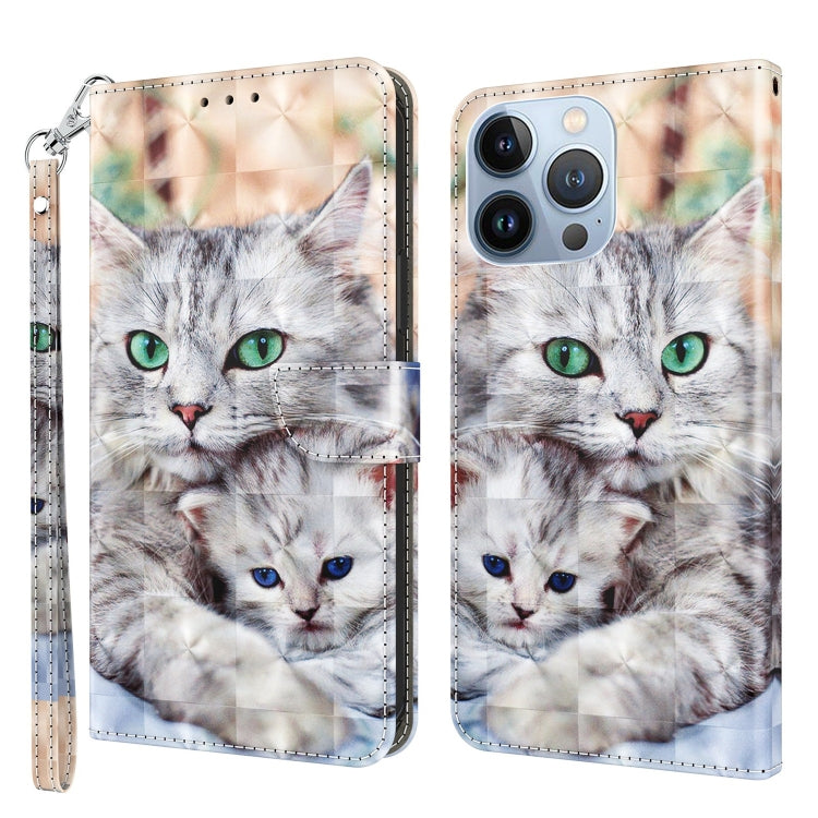 3D Painted Leather Phone Case, For iPhone 14, For iPhone 14 Plus, For iPhone 14 Pro, For iPhone 14 Pro Max, For iPhone 13 mini, For iPhone 13