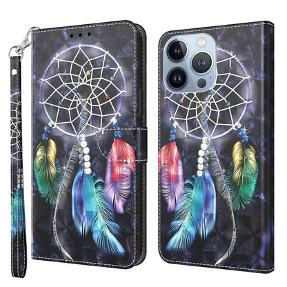 3D Painted Leather Phone Case, For iPhone 14, For iPhone 14 Plus, For iPhone 14 Pro, For iPhone 14 Pro Max, For iPhone 13 mini, For iPhone 13