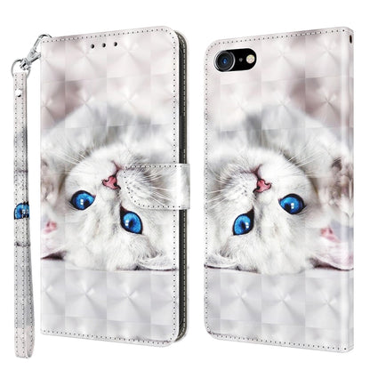 3D Painted Leather Phone Case, For iPhone SE 2022 / SE 2020 / 8 / 7, For iPhone XR, For iPhone 8 Plus / 7 Plus
