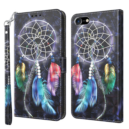 3D Painted Leather Phone Case, For iPhone SE 2022 / SE 2020 / 8 / 7, For iPhone XR, For iPhone 8 Plus / 7 Plus