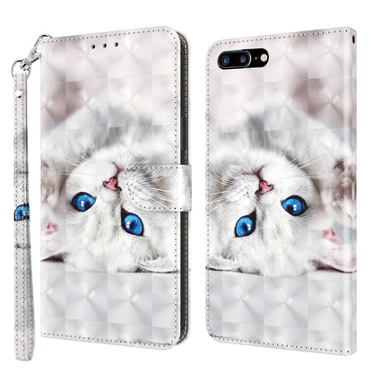 3D Painted Leather Phone Case, For iPhone SE 2022 / SE 2020 / 8 / 7, For iPhone XR, For iPhone 8 Plus / 7 Plus