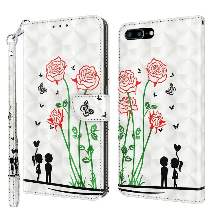 3D Painted Leather Phone Case, For iPhone SE 2022 / SE 2020 / 8 / 7, For iPhone XR, For iPhone 8 Plus / 7 Plus