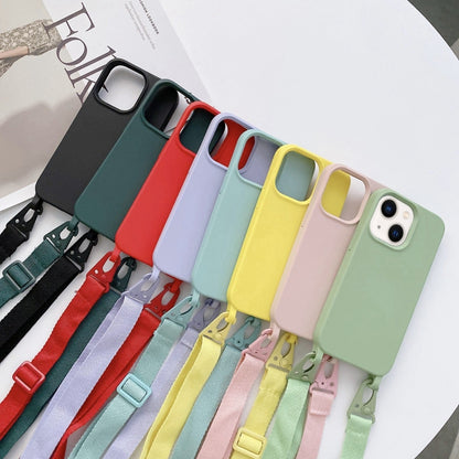 Elastic Silicone Lanyard Case, For iPhone 14, For iPhone 14 Plus, For iPhone 14 Pro, For iPhone 14 Pro Max