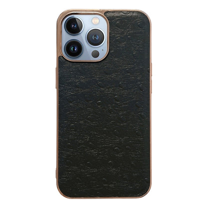 Genuine Leather Ostrich Texture Nano Case, For iPhone 13 Pro, For iPhone 13 Pro Max, For iPhone 13, For iPhone 14 Plus, For iPhone 14 Pro Max, For iPhone 14 Pro, For iPhone 14