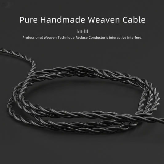 CVJ V2 1.25m Oxygen-free Copper Original 3.5mm Elbow Earphone Cable, 0.75mm No Mic, 0.78mm No Mic, MMCX No Mic, 0.75mm with Mic, 0.78mm with Mic, MMCX with Mic