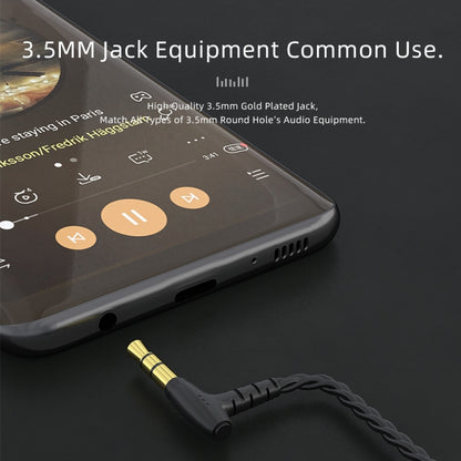 CVJ V2 1.25m Oxygen-free Copper Original 3.5mm Elbow Earphone Cable, 0.75mm No Mic, 0.78mm No Mic, MMCX No Mic, 0.75mm with Mic, 0.78mm with Mic, MMCX with Mic