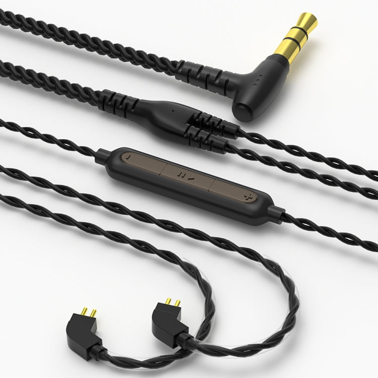 CVJ V2 1.25m Oxygen-free Copper Original 3.5mm Elbow Earphone Cable, 0.75mm No Mic, 0.78mm No Mic, MMCX No Mic, 0.75mm with Mic, 0.78mm with Mic, MMCX with Mic