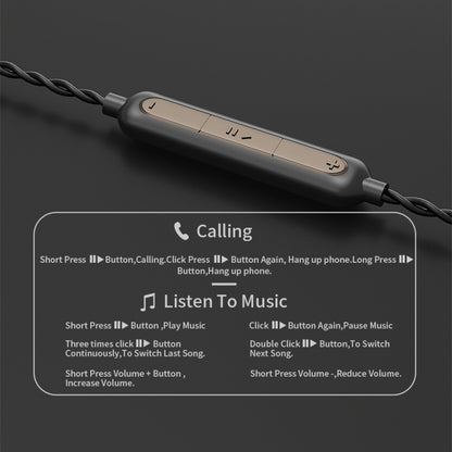 CVJ V6.TC 1.25m Type-C Digital Decoding Oxygen-free Copper Earphone Cable, 0.75mm, 0.78mm, MMCX