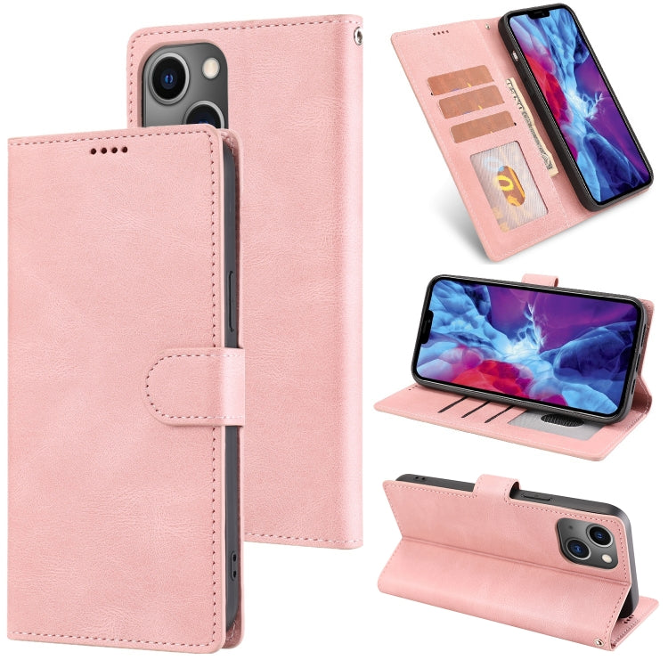 Fantasy Classic Skin-feel Calfskin Texture Leather Case, For iPhone 14, For iPhone 14 Plus, For iPhone 14 Pro, For iPhone 14 Pro Max