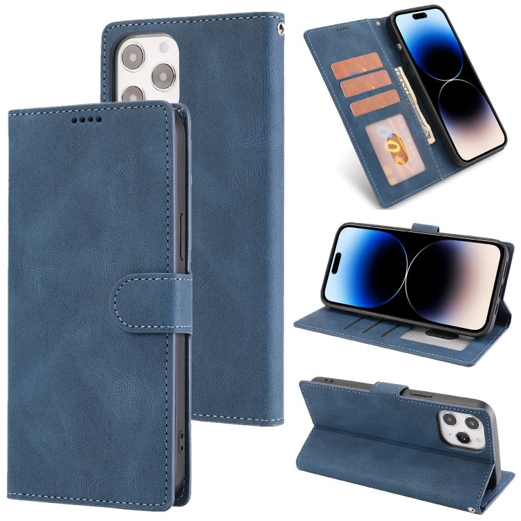 Fantasy Classic Skin-feel Calfskin Texture Leather Case, For iPhone 14, For iPhone 14 Plus, For iPhone 14 Pro, For iPhone 14 Pro Max