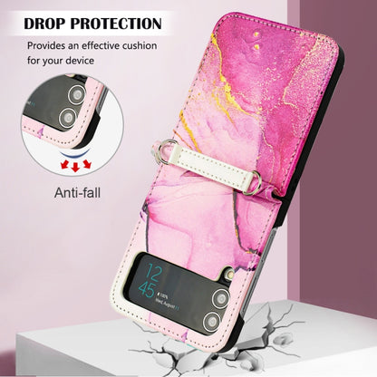 Marble Pattern Leather Phone Case, For Samsung Galaxy Z Flip3 5G, For Samsung Galaxy Z Flip4