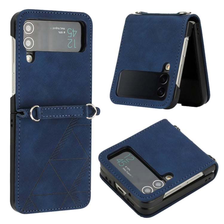 3D Embossed Leather Phone Case, For Samsung Galaxy Z Flip3 5G, For Samsung Galaxy Z Flip4