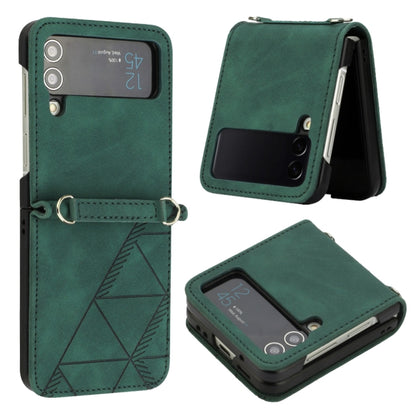 3D Embossed Leather Phone Case, For Samsung Galaxy Z Flip3 5G, For Samsung Galaxy Z Flip4