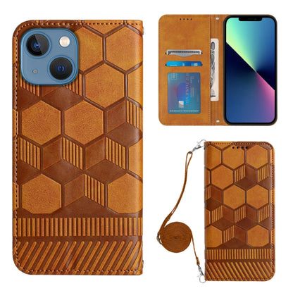 Crossbody Football Texture Magnetic PU Phone Case, For iPhone 11, For iPhone 11 Pro, For iPhone 11 Pro Max, For iPhone 12, For iPhone 12 Mini, For iPhone 12 Pro, For iPhone 12 Pro Max, For iPhone 13