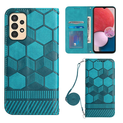 Crossbody Football Texture Magnetic PU Phone Case, For Samsung Galaxy A03 164mm, For Samsung Galaxy A03 166mm, For Samsung Galaxy A03S 164mm India, For Samsung Galaxy A03S 165.8mm US, For Samsung Galaxy A03S 166.5mm EU, For Samsung Galaxy A12 5G/M12/F1...