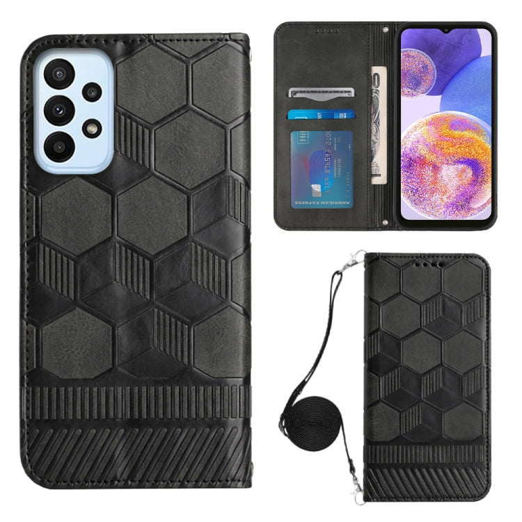 Crossbody Football Texture Magnetic PU Phone Case, For Samsung Galaxy A23 5G, For Samsung Galaxy A33 5G, For Samsung Galaxy A53 5G, For Samsung Galaxy A73 5G, For Samsung Galaxy S20 FE, For Samsung Galaxy S21 5G, For Samsung Galaxy S21 FE 5G           ...