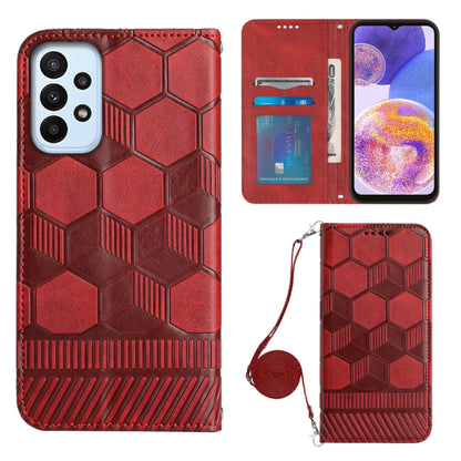 Crossbody Football Texture Magnetic PU Phone Case, For Samsung Galaxy A23 5G, For Samsung Galaxy A33 5G, For Samsung Galaxy A53 5G, For Samsung Galaxy A73 5G, For Samsung Galaxy S20 FE, For Samsung Galaxy S21 5G, For Samsung Galaxy S21 FE 5G           ...