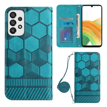 Crossbody Football Texture Magnetic PU Phone Case, For Samsung Galaxy A23 5G, For Samsung Galaxy A33 5G, For Samsung Galaxy A53 5G, For Samsung Galaxy A73 5G, For Samsung Galaxy S20 FE, For Samsung Galaxy S21 5G, For Samsung Galaxy S21 FE 5G           ...