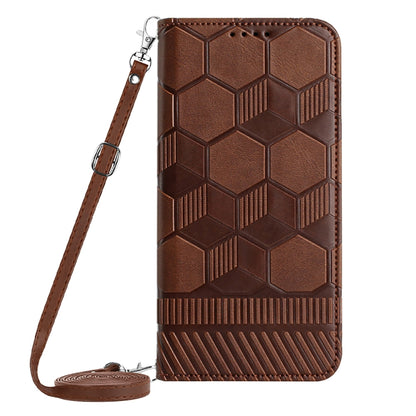 Crossbody Football Texture Magnetic PU Phone Case, For Samsung Galaxy A23 5G, For Samsung Galaxy A33 5G, For Samsung Galaxy A53 5G, For Samsung Galaxy A73 5G, For Samsung Galaxy S20 FE, For Samsung Galaxy S21 5G, For Samsung Galaxy S21 FE 5G           ...