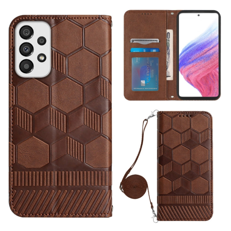 Crossbody Football Texture Magnetic PU Phone Case, For Samsung Galaxy A23 5G, For Samsung Galaxy A33 5G, For Samsung Galaxy A53 5G, For Samsung Galaxy A73 5G, For Samsung Galaxy S20 FE, For Samsung Galaxy S21 5G, For Samsung Galaxy S21 FE 5G           ...