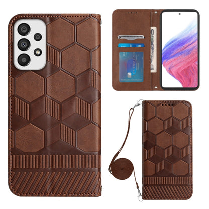 Crossbody Football Texture Magnetic PU Phone Case, For Samsung Galaxy A23 5G, For Samsung Galaxy A33 5G, For Samsung Galaxy A53 5G, For Samsung Galaxy A73 5G, For Samsung Galaxy S20 FE, For Samsung Galaxy S21 5G, For Samsung Galaxy S21 FE 5G           ...