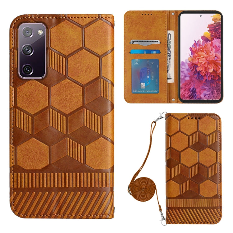 Crossbody Football Texture Magnetic PU Phone Case, For Samsung Galaxy A23 5G, For Samsung Galaxy A33 5G, For Samsung Galaxy A53 5G, For Samsung Galaxy A73 5G, For Samsung Galaxy S20 FE, For Samsung Galaxy S21 5G, For Samsung Galaxy S21 FE 5G           ...