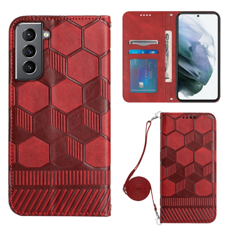 Crossbody Football Texture Magnetic PU Phone Case, For Samsung Galaxy A23 5G, For Samsung Galaxy A33 5G, For Samsung Galaxy A53 5G, For Samsung Galaxy A73 5G, For Samsung Galaxy S20 FE, For Samsung Galaxy S21 5G, For Samsung Galaxy S21 FE 5G           ...