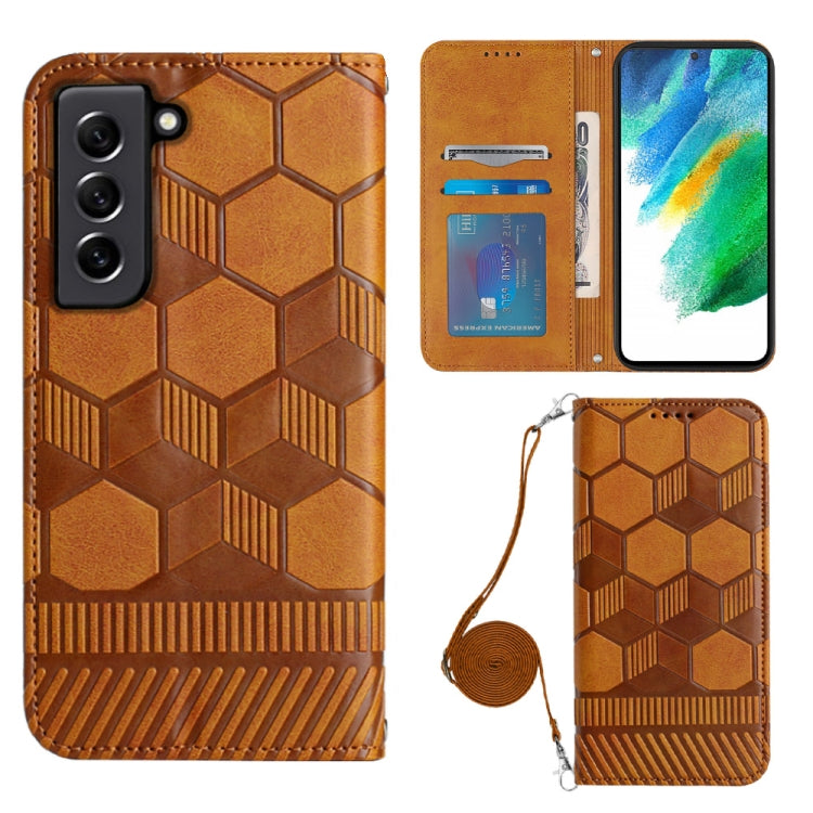 Crossbody Football Texture Magnetic PU Phone Case, For Samsung Galaxy A23 5G, For Samsung Galaxy A33 5G, For Samsung Galaxy A53 5G, For Samsung Galaxy A73 5G, For Samsung Galaxy S20 FE, For Samsung Galaxy S21 5G, For Samsung Galaxy S21 FE 5G           ...