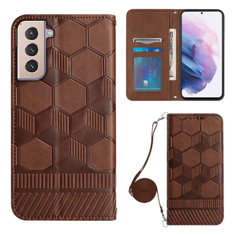 Crossbody Football Texture Magnetic PU Phone Case, For Samsung Galaxy A23 5G, For Samsung Galaxy A33 5G, For Samsung Galaxy A53 5G, For Samsung Galaxy A73 5G, For Samsung Galaxy S20 FE, For Samsung Galaxy S21 5G, For Samsung Galaxy S21 FE 5G           ...