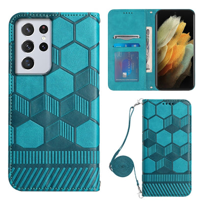 Crossbody Football Texture Magnetic PU Phone Case, For Samsung Galaxy S21 Ultra 5G, For Samsung Galaxy S22 5G, For Samsung Galaxy S22+ 5G, For Samsung Galaxy S22 Ultra 5G