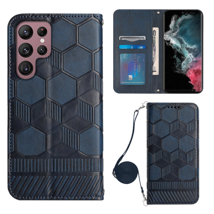 Crossbody Football Texture Magnetic PU Phone Case, For Samsung Galaxy S21 Ultra 5G, For Samsung Galaxy S22 5G, For Samsung Galaxy S22+ 5G, For Samsung Galaxy S22 Ultra 5G