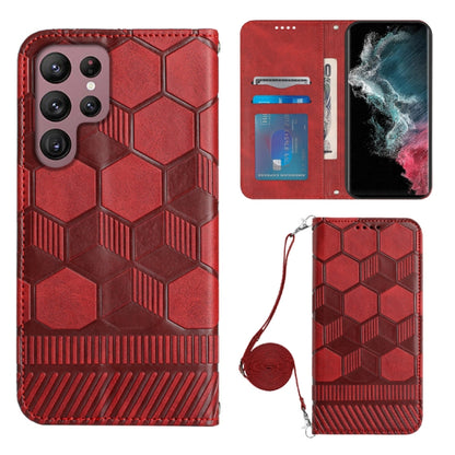 Crossbody Football Texture Magnetic PU Phone Case, For Samsung Galaxy S21 Ultra 5G, For Samsung Galaxy S22 5G, For Samsung Galaxy S22+ 5G, For Samsung Galaxy S22 Ultra 5G
