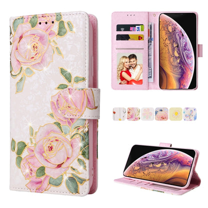 Bronzing Painting RFID Leather Case, For iPhone X / XS, For iPhone 7 Plus / 8 Plus, For iPhone SE 2022 / SE 2020 / 7 / 8