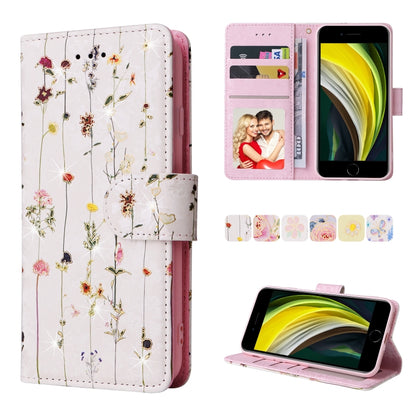 Bronzing Painting RFID Leather Case, For iPhone X / XS, For iPhone 7 Plus / 8 Plus, For iPhone SE 2022 / SE 2020 / 7 / 8