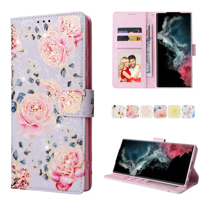 Bronzing Painting RFID Leather Case, For Samsung Galaxy S22 Ultra, For Samsung Galaxy S22 Plus, For Samsung Galaxy S22, For Samsung Galaxy S21 Ultra, For Samsung Galaxy S21 Plus, For Samsung Galaxy S21 FE 5G, For Samsung Galaxy S21 5G                  ...