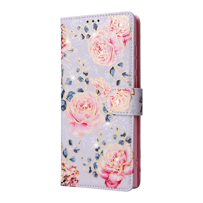 Bronzing Painting RFID Leather Case, For Samsung Galaxy S22 Ultra, For Samsung Galaxy S22 Plus, For Samsung Galaxy S22, For Samsung Galaxy S21 Ultra, For Samsung Galaxy S21 Plus, For Samsung Galaxy S21 FE 5G, For Samsung Galaxy S21 5G                  ...