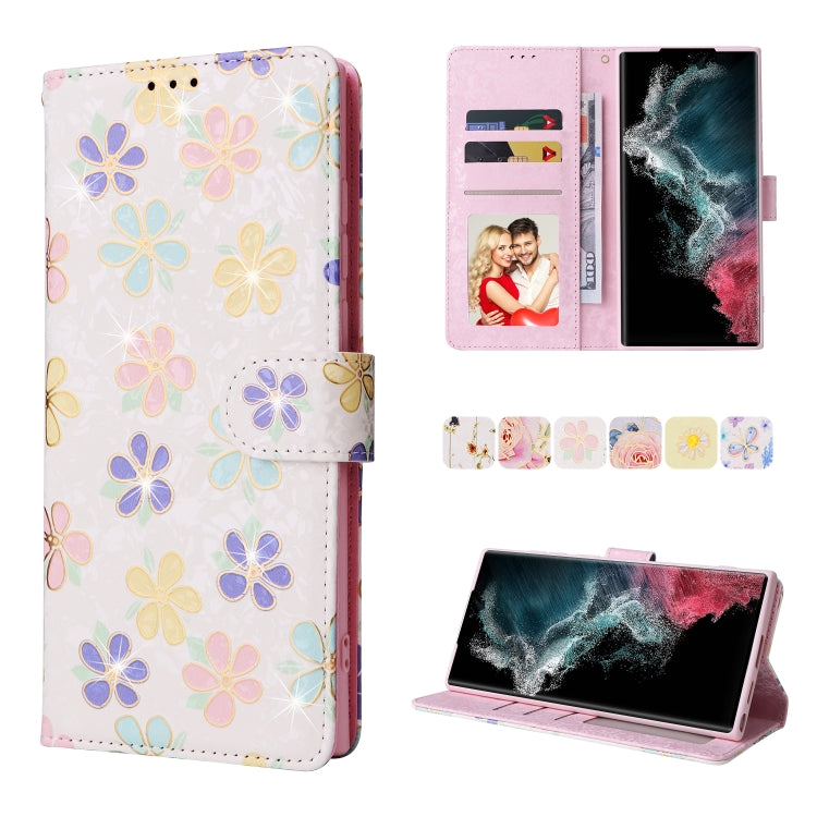 Bronzing Painting RFID Leather Case, For Samsung Galaxy S22 Ultra, For Samsung Galaxy S22 Plus, For Samsung Galaxy S22, For Samsung Galaxy S21 Ultra, For Samsung Galaxy S21 Plus, For Samsung Galaxy S21 FE 5G, For Samsung Galaxy S21 5G                  ...