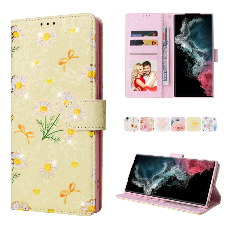 Bronzing Painting RFID Leather Case, For Samsung Galaxy S22 Ultra, For Samsung Galaxy S22 Plus, For Samsung Galaxy S22, For Samsung Galaxy S21 Ultra, For Samsung Galaxy S21 Plus, For Samsung Galaxy S21 FE 5G, For Samsung Galaxy S21 5G                  ...