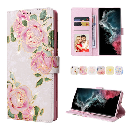 Bronzing Painting RFID Leather Case, For Samsung Galaxy S22 Ultra, For Samsung Galaxy S22 Plus, For Samsung Galaxy S22, For Samsung Galaxy S21 Ultra, For Samsung Galaxy S21 Plus, For Samsung Galaxy S21 FE 5G, For Samsung Galaxy S21 5G                  ...